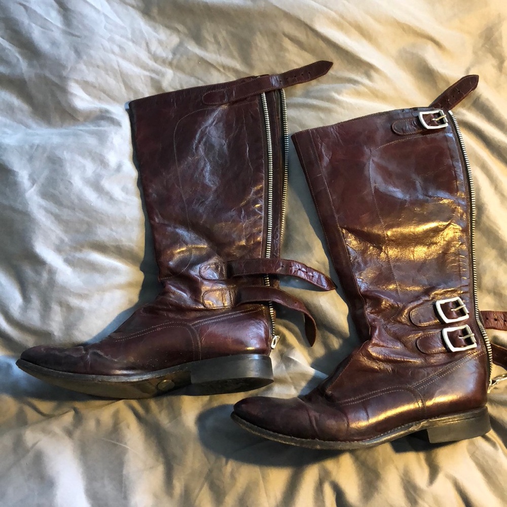 Paul Smith Leather boots with straps